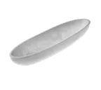 image of American Metalcraft WSMB17 Translucent Boat Bowl, 1 Quart (47.5 oz) White Swirl, 17.75" L x 4.75" W, Hand Wash Only