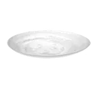 image of American Metalcraft WSP15 Plastic Platter, 15-7/8" Dia x 2-1/8" H, 74.5 oz, White Swirl Resin, Round, Hand Wash Only