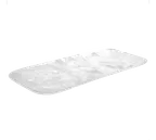 image of American Metalcraft WSRT21 Plastic Platter – 21-1/8" L x 9.75" W x 1-5/8" H Tray, White Swirl, Hand Wash