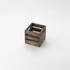 image of American Metalcraft WTV6 Wooden Crate, 1/6 Scale, Square, 6.25" L x 5.75" W x 5.75" H, Wood, Hand Wash Only