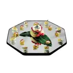 image of Lakeside 281 Mirror Tray – Octagonal 28" Rimless 1/4" Glass, Wood‑Backed, Black‑Vinyl Edge, USA