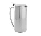 image of American Metalcraft DWCP48 Pitcher, 52 Oz Double‑Wall, 4‑¼" Dia x 9" H, Steel, Hinged Lid & Handle