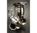 image of American Metalcraft HMWP97 Water Pitcher, 100 oz 6" Dia x 9" H Hammered Steel with Handle