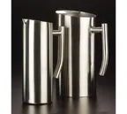 image of American Metalcraft WPSF67 Water Pitcher, 67 oz (4-3/4" Dia × 9-1/4" H), Steel Satin, Handle