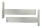 image of Fermod 6429011 14" Stainless Steel Wall Shelving Bracket Pair, Adjustable Feet