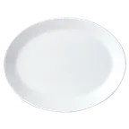 image of Steelite 11010145 - Oval Coupe Platter, 13.5" x 10.625" x 1.0" Alumina, Oven Safe 530°F - 1 Dozen