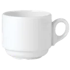 image of Steelite 11010154 - Atlanta Stack Cup, 7.5 oz, 4.25"x3.125"x2.63", Dishwasher Safe - 36/Case