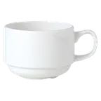 image of Steelite 11010188 - Stackable Cup, 10 oz (5.0" x 3.75" x 2.5"), Dishwasher/Oven Safe - 36/Case