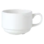 image of Steelite 11010234 - Stackable Cup, 3.5 oz, 3.5"×2.625"×2.0" Ceramic, Dishwasher Safe 530°F - 36/Case