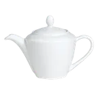 image of Steelite 11010834 Madison Teapot, 21 oz (8.5" x 11"), Ceramic with Lid, Dishwasher/Oven Safe-6/Case