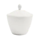 image of Steelite 11010836 Covered Sugar Pot 7.5 Oz Ceramic Alumina Vitrified Lid Oven Safe to 530°F - 6/Case