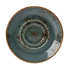 image of Steelite 11300158 Double Well Saucer, 5.75" x 0.75" Blue Ceramic, Oven Safe to 530°F - 36/Case