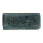 image of Steelite 11300552 - Blue Rect Platter 14.5" x 6.5" x 0.75", Ceramic NarrowRim Oven Safe 530°F-6/Case