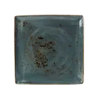 image of Steelite 11300553 - Square Blue Ceramic Platter, 10.5" X 10.5" X 0.75", Oven Safe To 530°F, - 6/Case