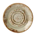 image of Steelite 11310158 Double Well Saucer, 5.75" x 0.75", Green Ceramic, Oven Safe 530°F/275°C - 36/Case