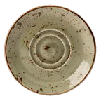 image of Steelite 11310225 Double Well Saucer, 6.5" x 0.75", Green, Ceramic, Oven Safe 530°F/275°C - 36/Case