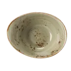 image of Steelite 11310524 - 14.5 oz Green Ceramic Bowl, 7" Diameter, Oven Safe to 530°F, Free-Form - 1 Dozen