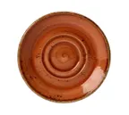 image of Steelite 11330158 Double-Well Terracotta Saucer, 5.75" x 0.75", Oven Safe to 530°F/275°C - 36/Case
