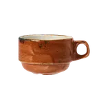 image of Steelite 11330217 Terracotta Stacking Cup, 7 oz, 4.375"x3.375"x7" Ceramic, Oven Safe 530°F - 36/Case