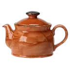 image of Steelite 11330367 - Terracotta 15‑oz Teapot Lid, 6.75" x 4.4" x 8" Ceramic Safe to 530°F - 6/Case