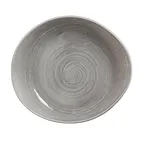 image of Steelite 1402X0070 - 32 oz Ceramic Bowl, 11" x 9.5" Grey Scape Finish, Oven Safe To 530°F, 1 Dozen