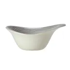 image of Steelite 1402X0075 - 6" Oval Grey Ceramic Bowl, 9 oz Capacity, Scape Finish, General Usage - 1 Dozen
