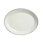 image of Steelite 17100141 Oval Platter, 11" x 8.5" x 1.13", Blue, Vitrified China, 530°F Safe, - 1 Dozen