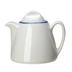 image of Steelite 1710X0027 - 12 Oz Dapple Blue Coffee Pot, 5.87" x 4.75" Vitrified, Oven Safe 530°F, 6/Case