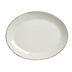 image of Steelite 17140142 Oval Coupe Platter, 12" x 9.375", Brown, Vitrified, Oven Safe to 530°F - 1 Dozen