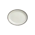 image of Steelite 17560139 Oval Coupe Platter, 8" x 6.375" Charcoal, China, Oven Safe To 530°F - 24/Case