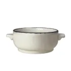 image of Steelite 1756B828 Charcoal Soup Bowl, 15 oz, 6.5" x 4.875" x 2.5", Vitrified, Oven Safe 530°F, 6/Case