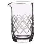 image of Steelite 4810R165 Mixing Beaker, 5.75 Oz (2.75" x 4.0") Diamond Glass, Rim Treatment - 1 Dozen