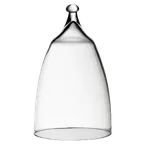 image of Steelite 4819R380 Cloche Cover, Clear Glass Round, 3.25" x 5.5" Rona Crystalline Finish - 6/Case