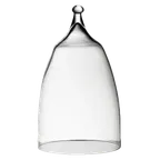 image of Steelite 4819R381 Plate Cover Cloche, Clear Glass, 3.5" X 6.0" Special Rim Treatment - 6/Case