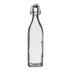 image of Steelite 4953Q513 Swing Top Bottle, 1.0 Qt (24-34 Oz) Glass, 3.25" x 12.5", Non‑Tempered - 20/Case