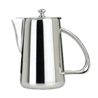 image of Steelite 5350S121 Coffee Pot, 36 oz Capacity, 7" x 4" x 7" , 18/10 SS Kamina Finish, With Lid