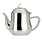 image of Steelite 5351S219 Eminence Tea Pot, 21.5 oz (7.75" x 6.125"), 18/10 Stainless Steel with Lid