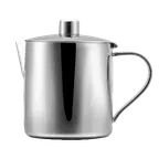 image of Steelite 5368S516 - 0.75 Qt (18-26 Oz) Stainless Steel Tea Pot with Lid, 5.25" x 3.375" x 4.875"