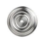 image of Steelite 5379S786 Plate Cover Folio, Round 10.625" Stainless Steel Metal Finish - 1 Dozen