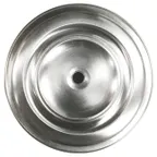 image of Steelite 5379S790 Plate Cover, 9" Round Folio Cloche, Stainless Steel Metal, 9" Diameter - 1 Dozen