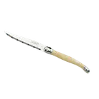 image of Steelite 5394S057 Steak Knife – 9" Serrated Blade, 13/0 Steel, Horn Handle, 8-9" Overall - 6/Pack