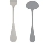 image of Steelite 5500J063 Soup Ladle, 11" Stainless Steel, La Tavola Aida Finish, Kitchen Utensil - 1 Dozen