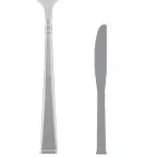 image of Steelite 5726SX042 Dinner Knife – 8-1/4" 13/0 Stainless Steel, Solid Handle, Folio - 1 Dozen