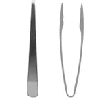 image of Steelite 5769SX073 Large Angle Serving Tongs, 12-16" Folio Design, 18/10 Stainless Steel - 1 Dozen