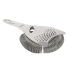 image of Steelite 5800M401 Hawthorne Strainer, 6.5" Stainless Steel Bar Tool, Single Prong, Cocktail Design
