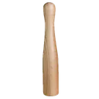 image of Steelite 5800M410 Bar Muddler - 9.875" x 1.75" Wooden Cocktail Tool, Hand-Carved Design
