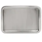 image of Steelite 5851JX32 Rectangular Tray, 13" x 10" 18/10 Stainless Steel Finish – Serving & Display