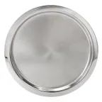 image of Steelite 5851JX35 - Round Service Tray, 15.75" 18/10 Stainless Steel, Williamsburg Metal Finish