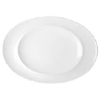 image of Steelite 61102ST0358 - Oval Rim Platter, 13.125" x 9.375" x 1.625", Opera Porcelain, 500°F, 1 Dozen.