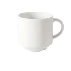 image of Steelite 61106ST0582 - Stackable Porcelain Cup, 7 Oz (4.125"×2.5"), Oven Safe 500°F - 36/Case